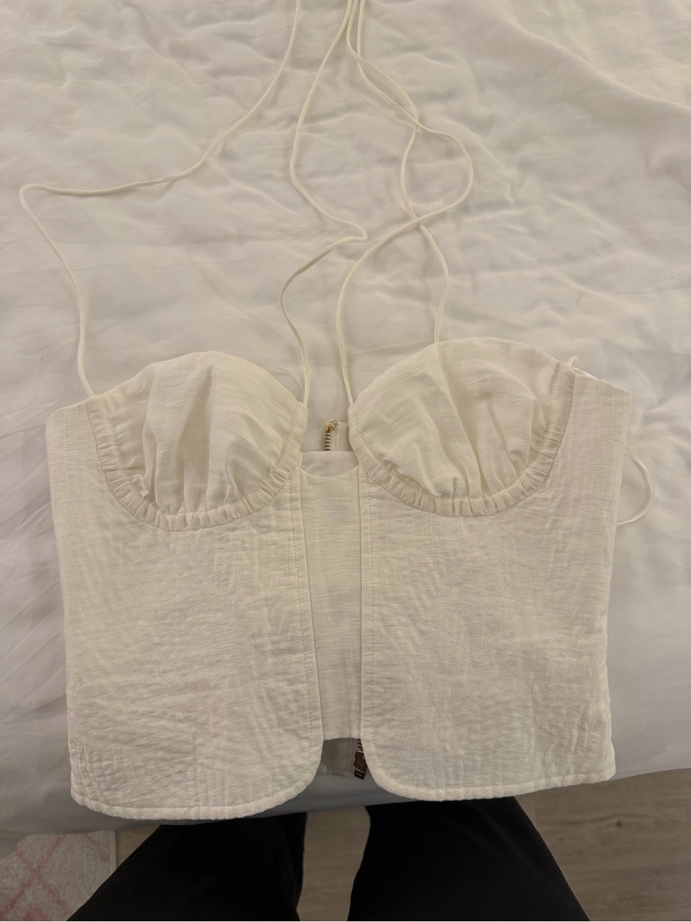 Cult Gaia Habana corset white size 4